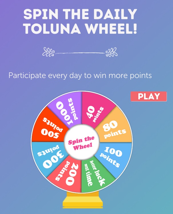 spin the daily toluna wheel