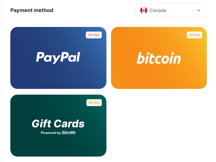 payment methods