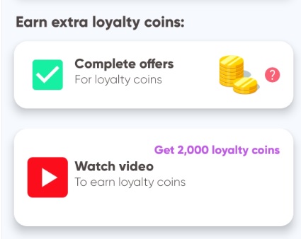 earn extra coins watching advertisements and doing offers