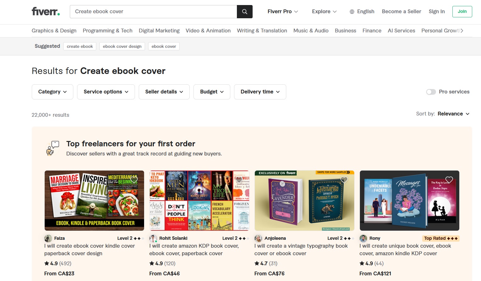 create ebook cover fiverr